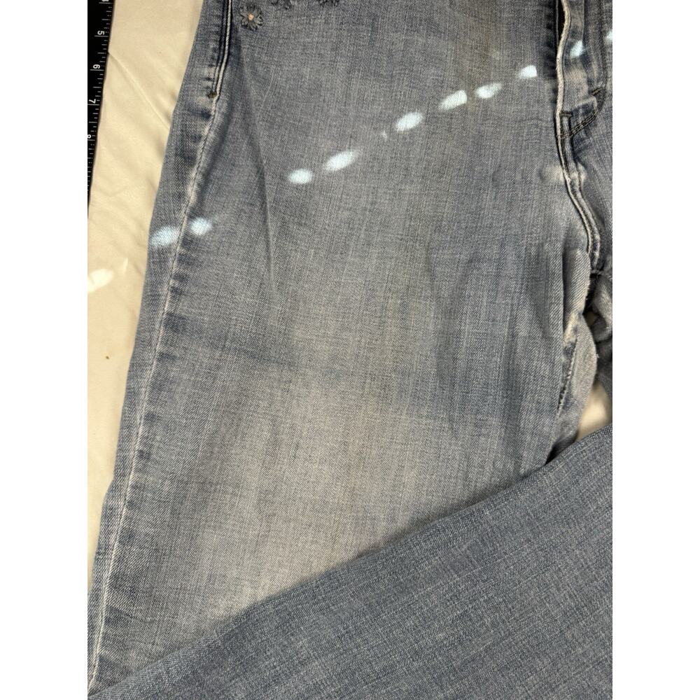 Levi’s 505 Straight Jeans Floral Embroidered Women’s Size 33 Light Wash - Picture 11 of 16
